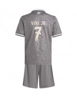 Real Madrid Vinicius Junior #7 Alternativní dres pro děti 2024-25 Krátký Rukáv (+ trenýrky)